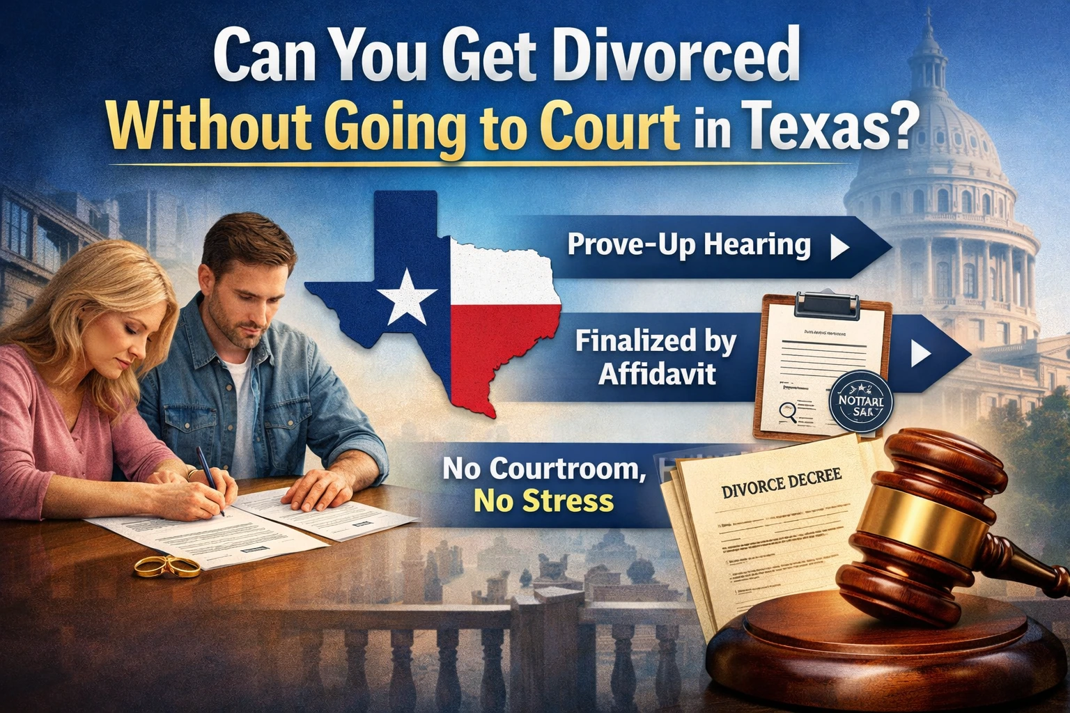 Can You Get Divorced Without Going to Court in Texas