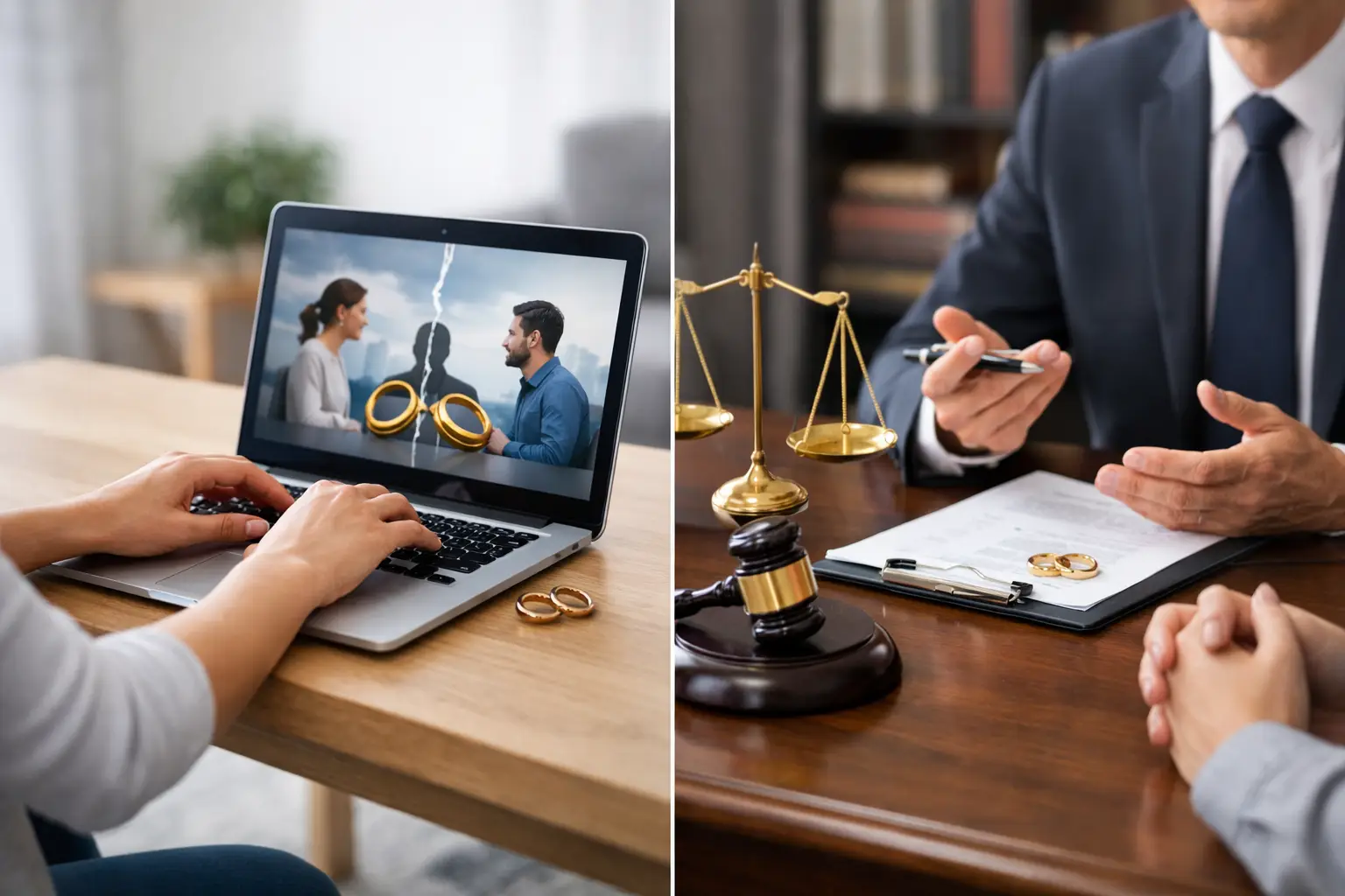 Online Divorce vs Traditional Lawyer
